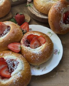 Strawberry cheesecake brioche