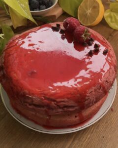 Red Velvet Nutella pancakes