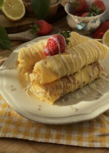 Strawberries and Cream Crepe Rolls: Easy, elegant and irresistible