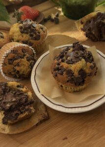 Quick and easy Nutella Stuffed Muffins made with pantry staples