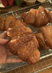 We made the viral Fried and glazed croissants