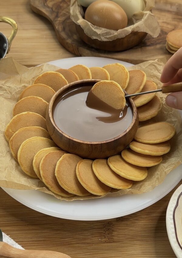 Fluffy Mini Nutella Pancakes