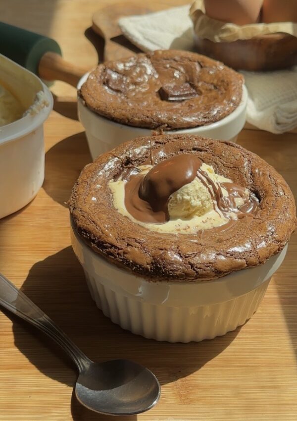 Deep Dish Nutella Brownies for Two